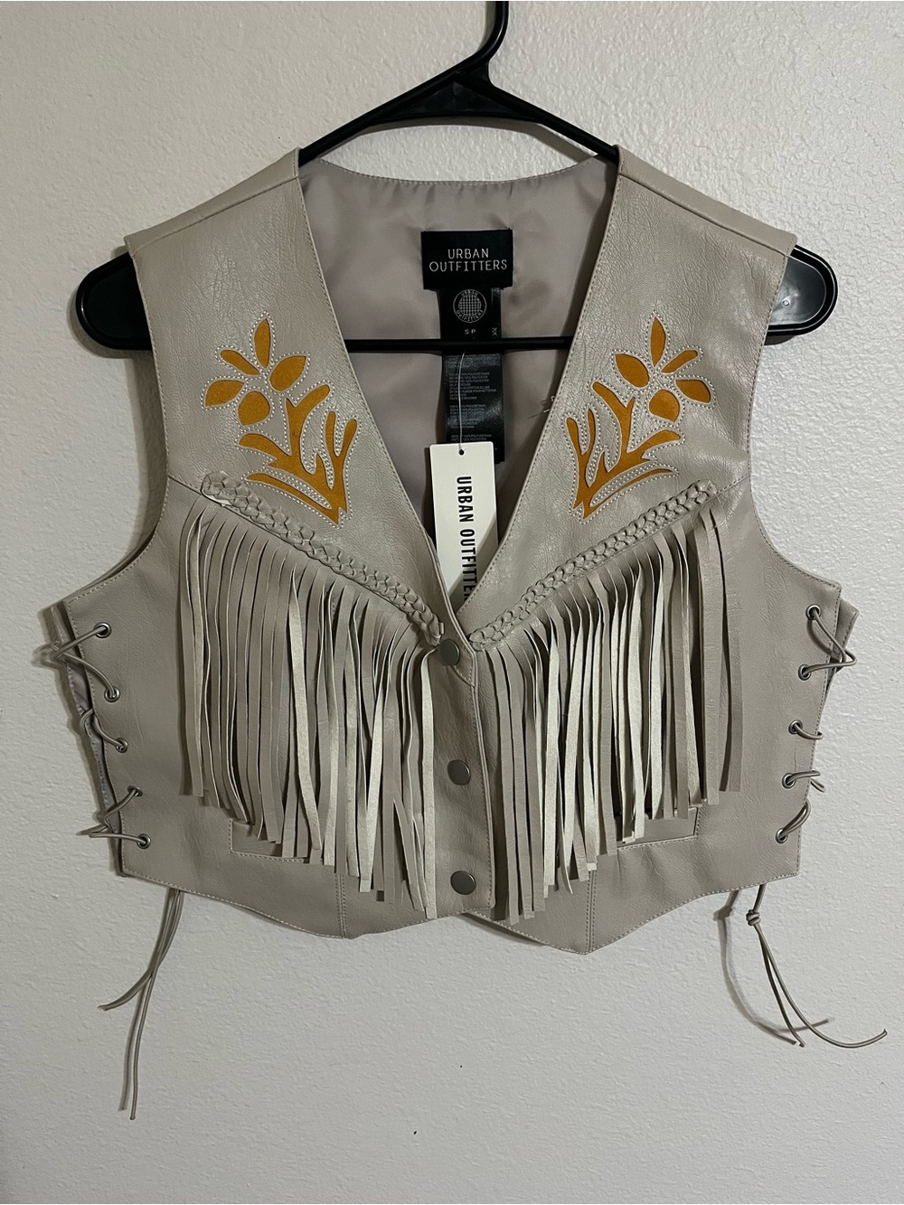 Urban Outfitters Leather Fringe Vest